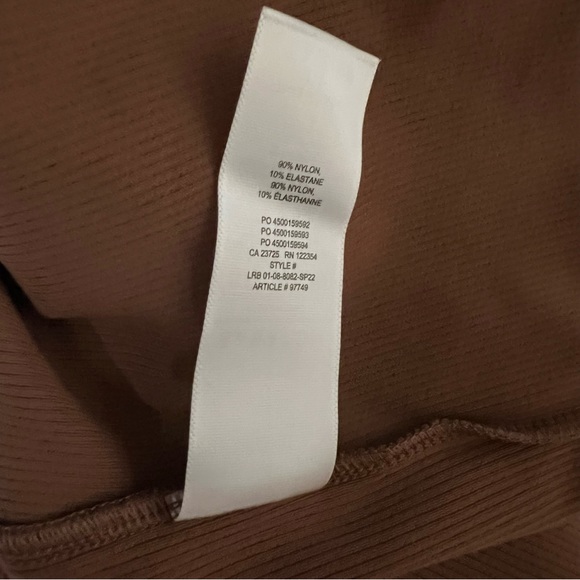 Aritzia Babaton Sculpt Ribbed Racerback Mini Dress in Brown, Size L - Picture 12 of 17